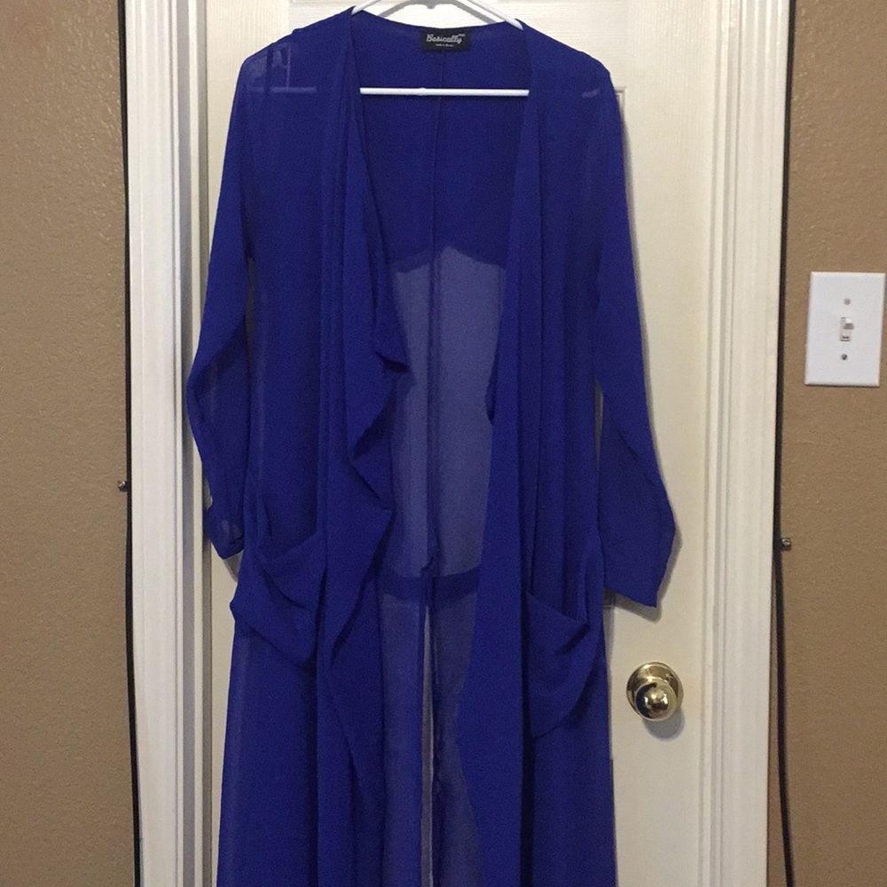 Royal blue sheer cover